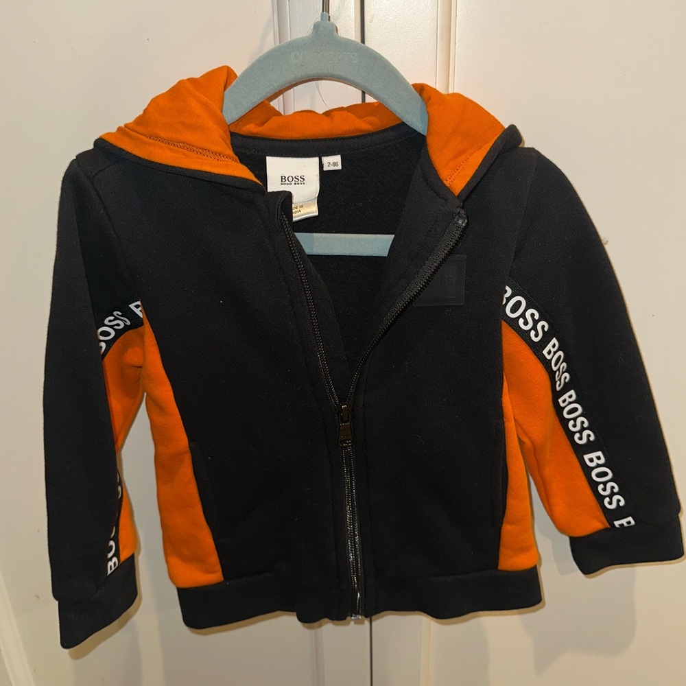 Like new Kids Hugo Boss zip up hoodie size 2 or 86